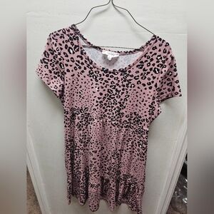 Pink Leopard Print Dress